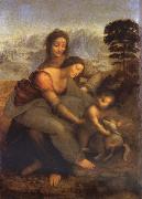 LEONARDO da Vinci Maria with Child and St. Anna oil painting reproduction
